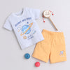 BUMZEE Orange & Grey Boys Half Sleeves T-Shirt & Short Set