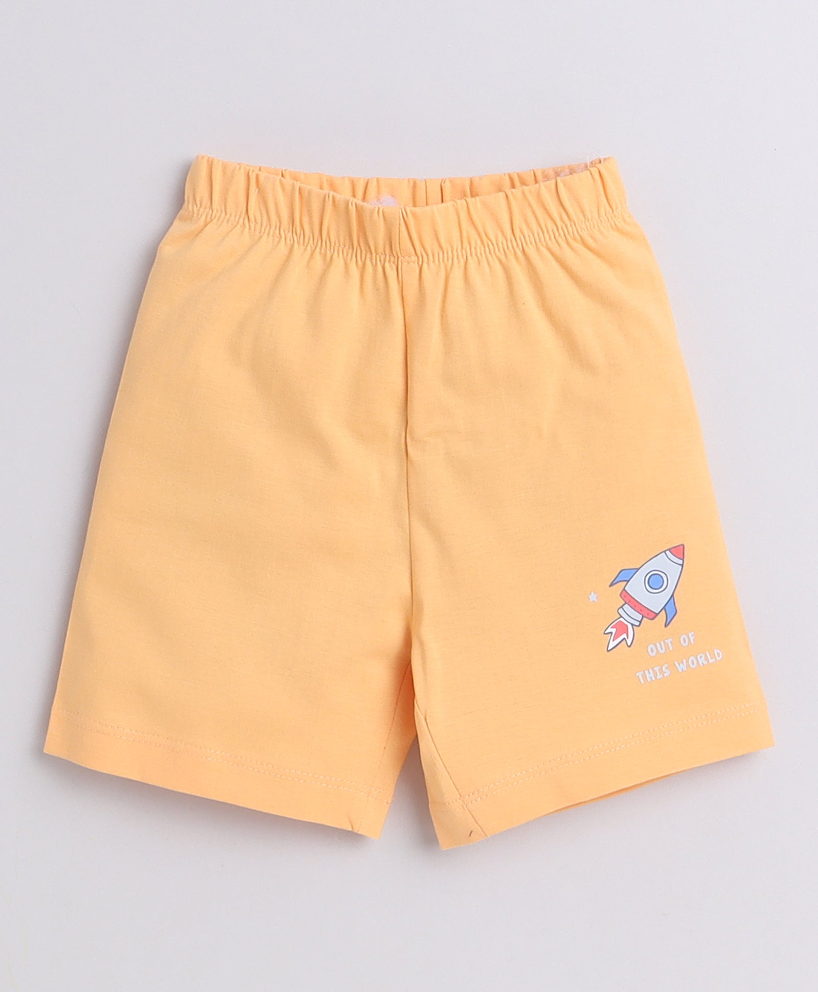 BUMZEE Orange & Grey Boys Half Sleeves T-Shirt & Short Set