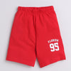 BUMZEE Red & Yellow Boys Shorts Pack Of 3