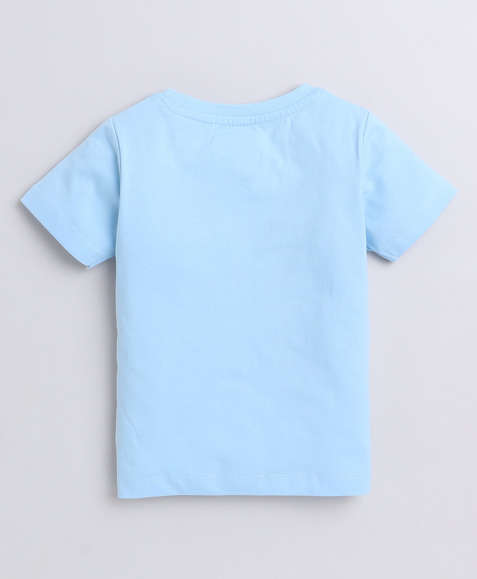 BUMZEE Sky Blue & Orange Boys Half Sleeves T-Shirts Pack Of 2