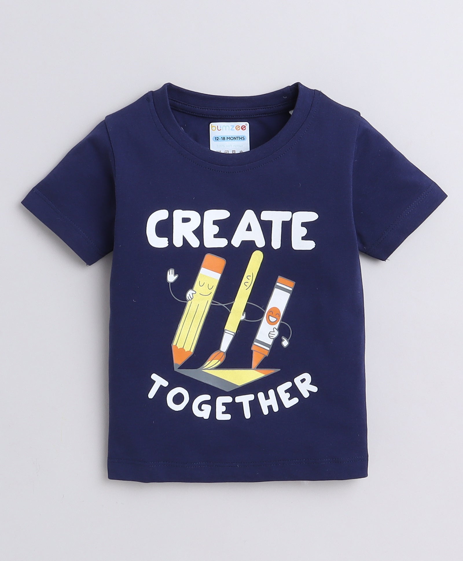 BUMZEE Green & Navy Boys Half Sleeves T-Shirts Pack Of 2