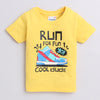 BUMZEE Red & Yellow Boys Half Sleeves T-Shirts Pack Of 2