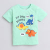 BUMZEE Green & Navy Boys Half Sleeves T-Shirts Pack Of 2
