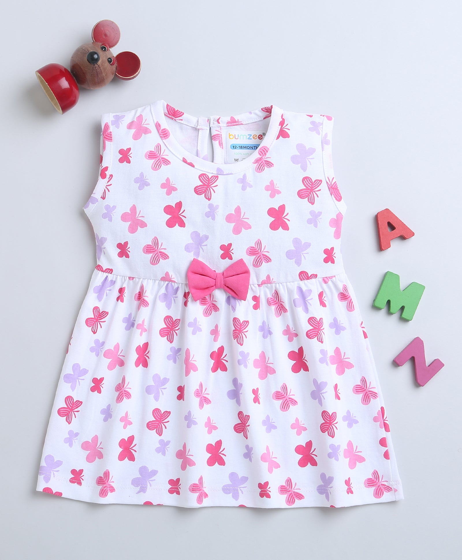 White Girls Sleeveless Frock