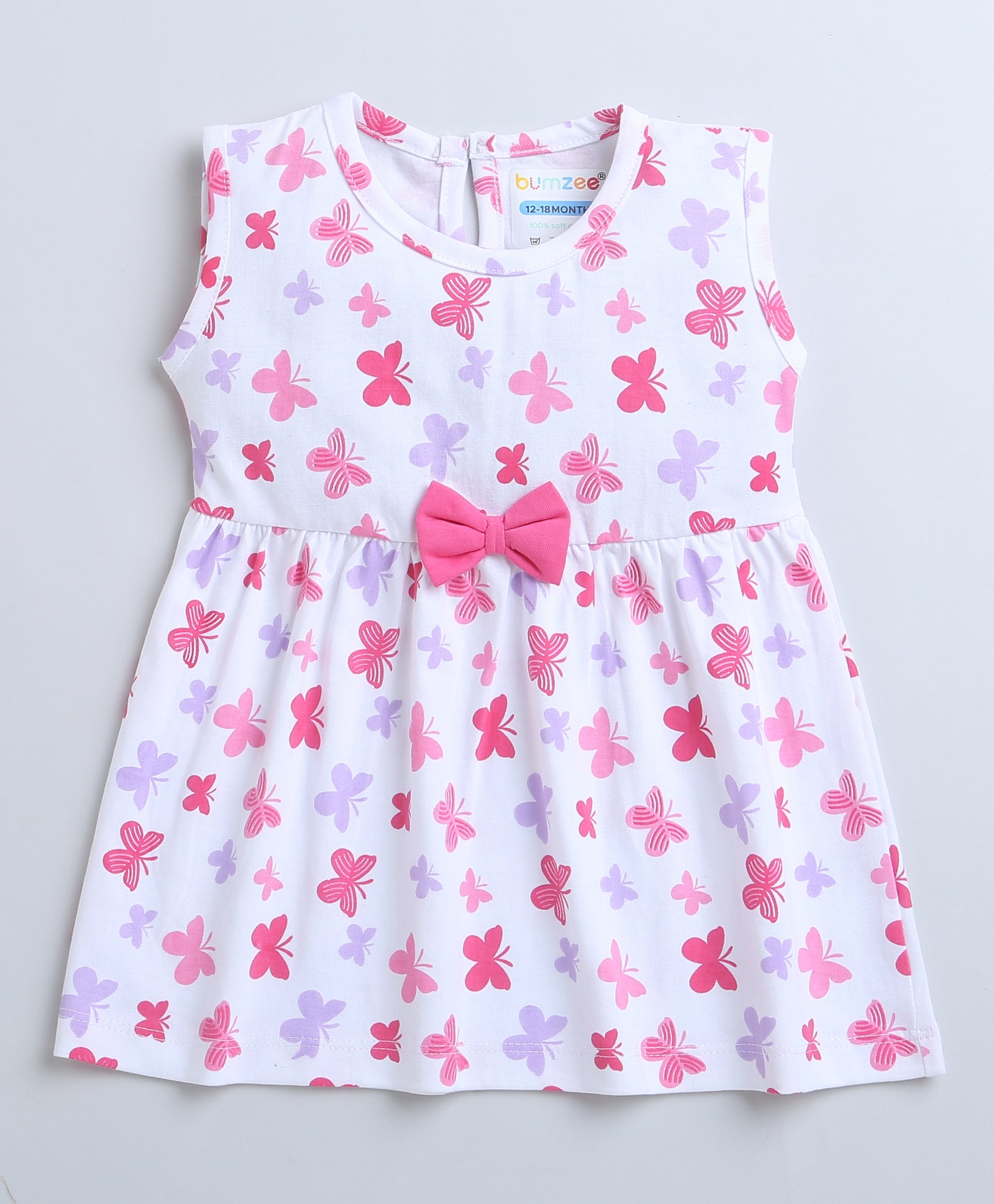 White Girls Sleeveless Frock