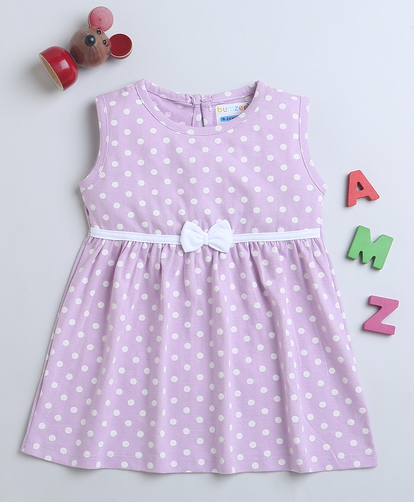 Lavender Girls Sleeveless Frock
