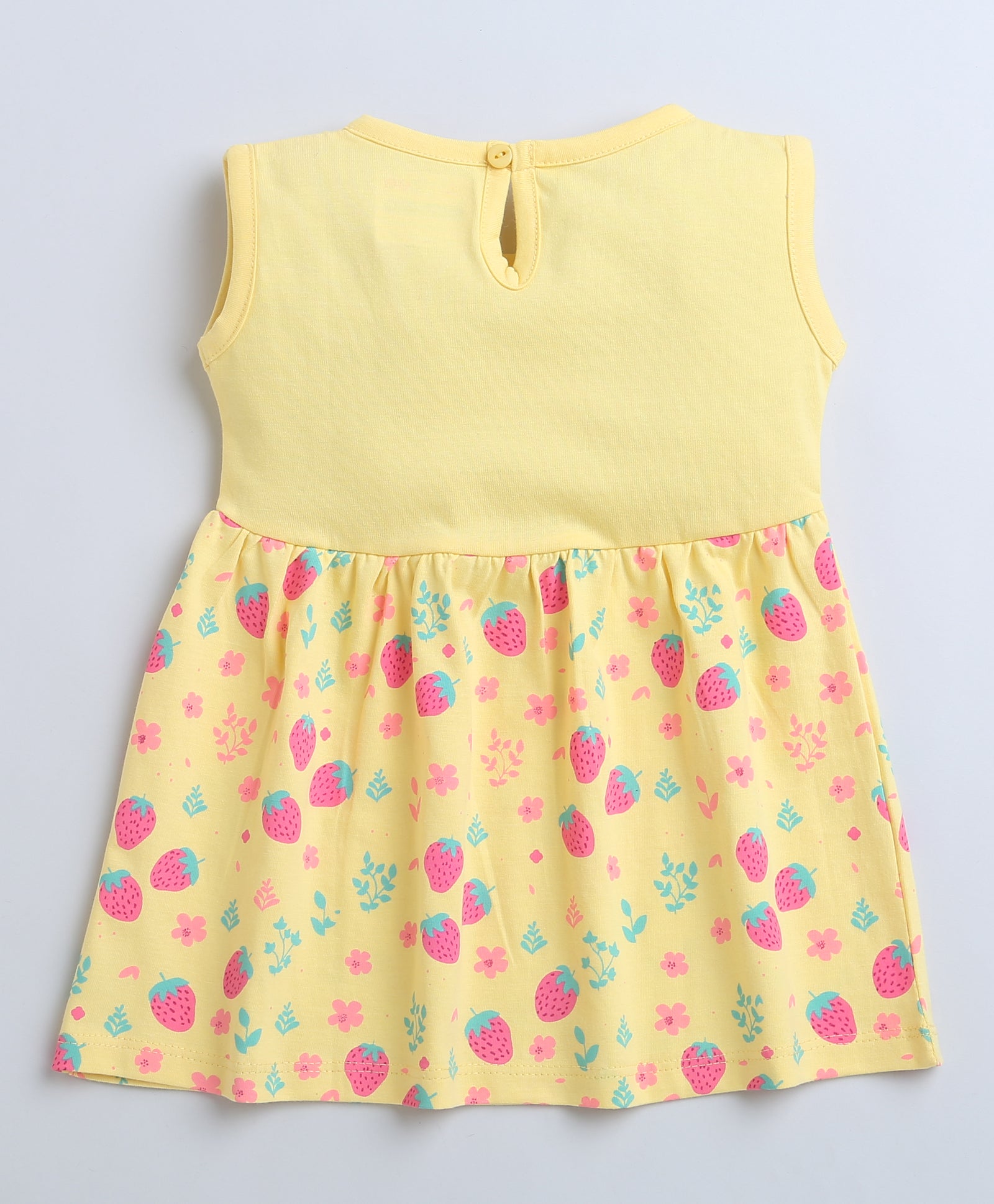 Yellow Girls Sleeveless Frock