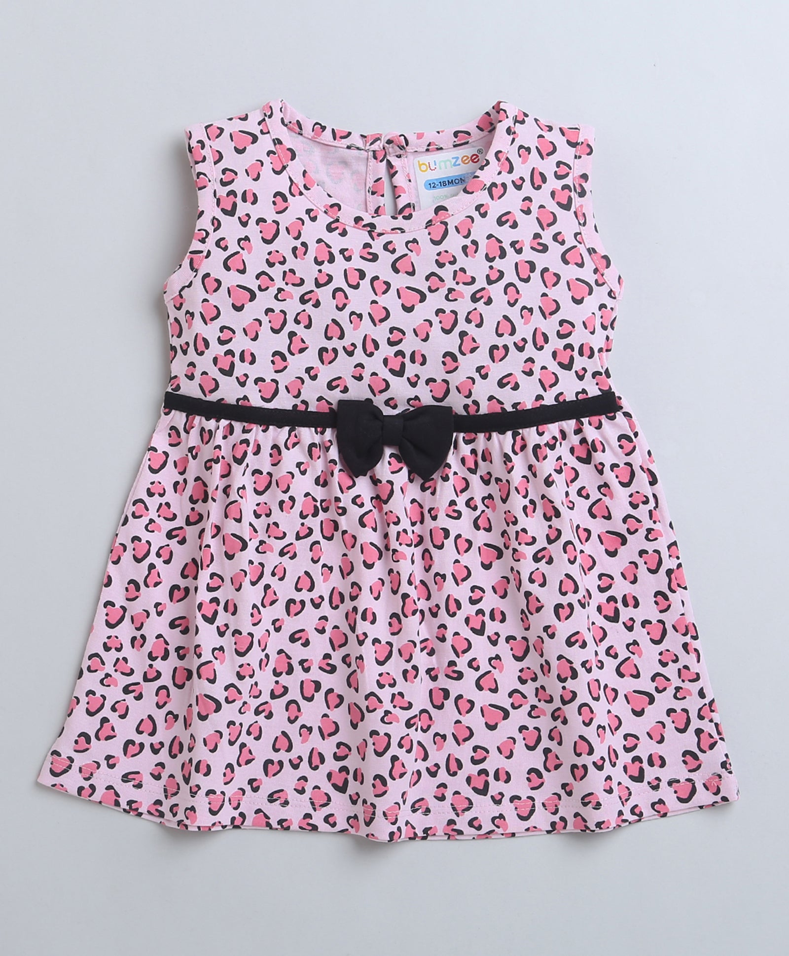 Pink Girls Sleeveless Frock