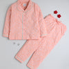 Girls 100% Cotton NA Nightsuit - Peach