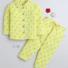 Girls 100% Cotton NA Nightsuit - Yellow