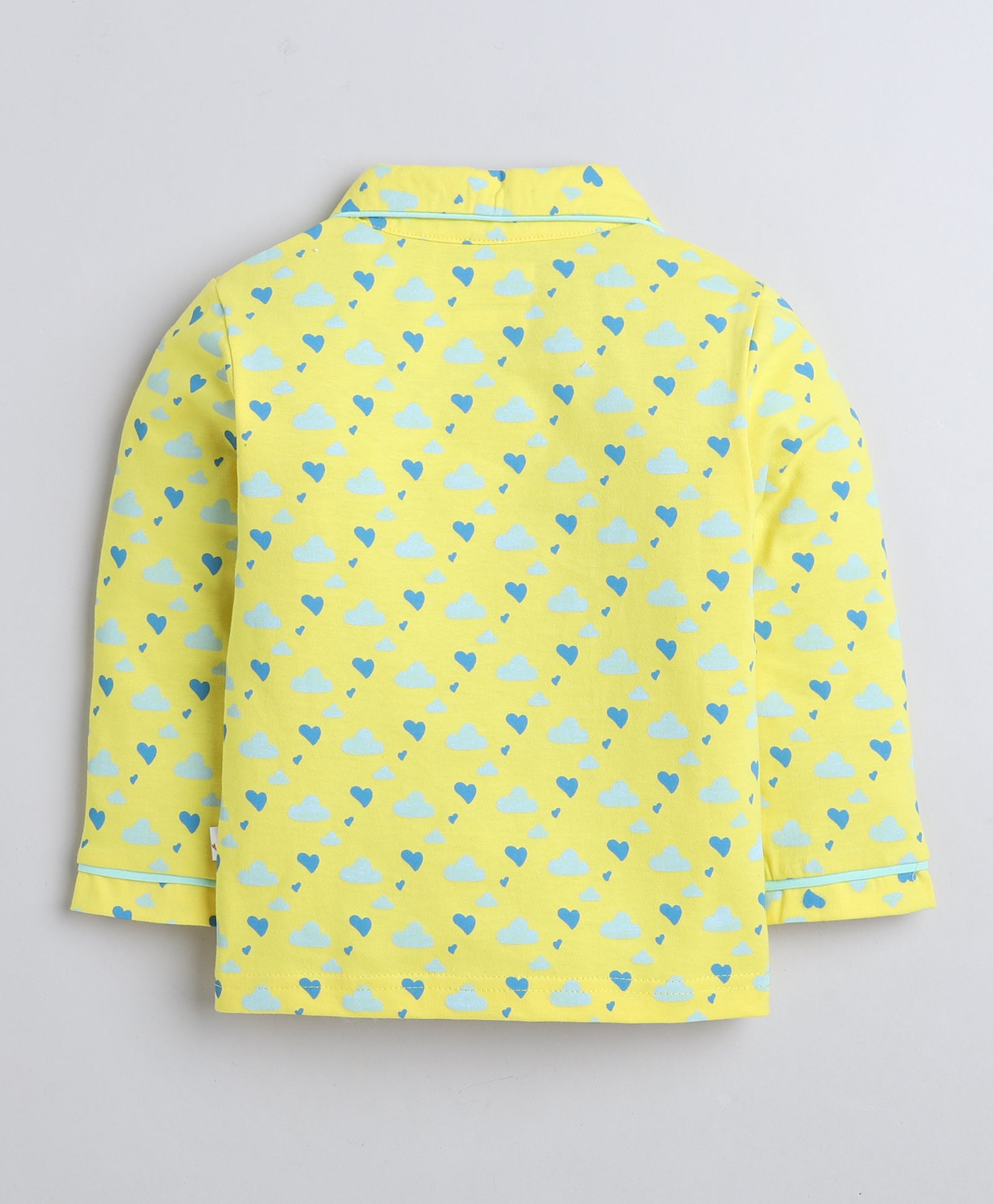 Girls 100% Cotton NA Nightsuit - Yellow