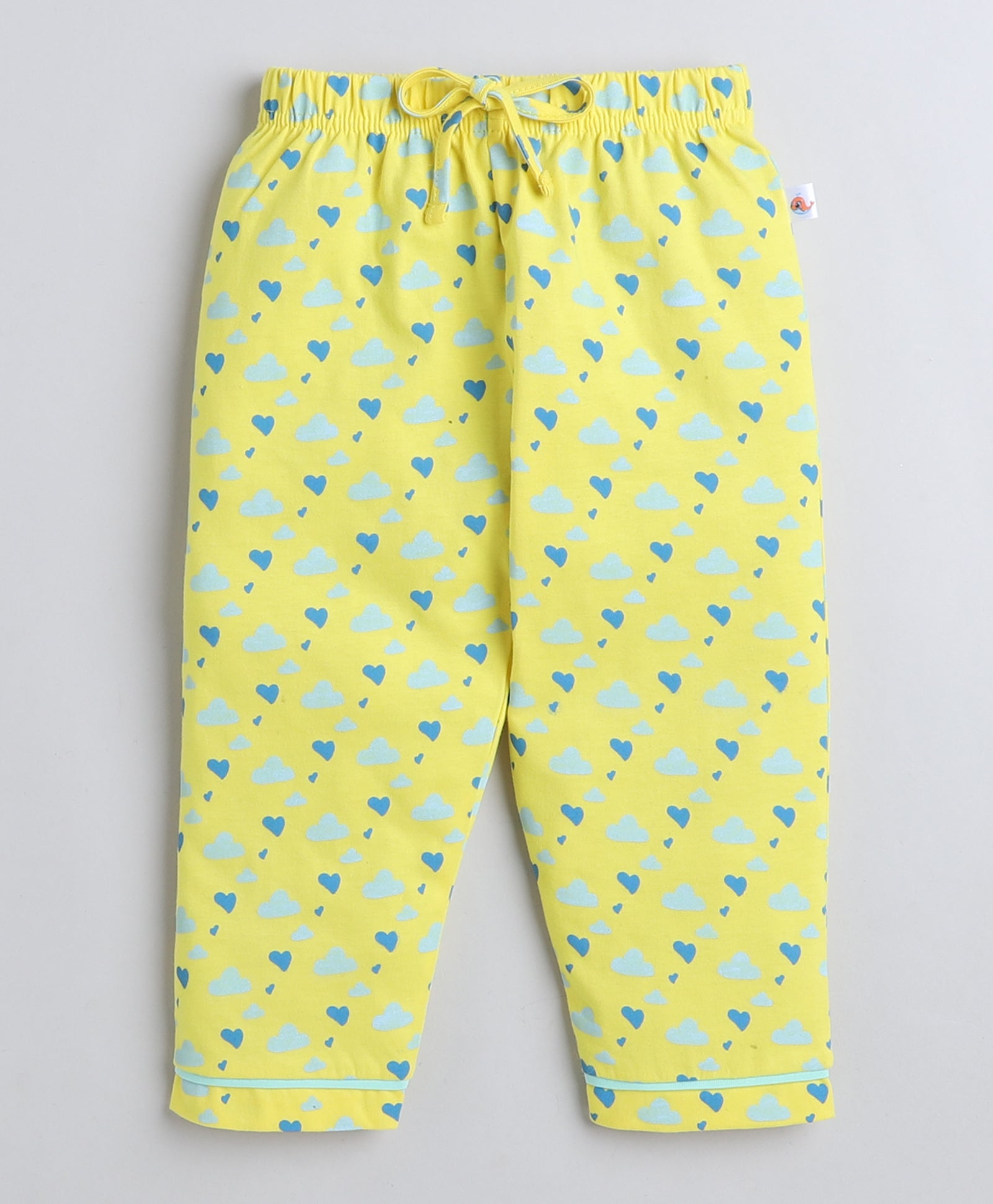 Girls 100% Cotton NA Nightsuit - Yellow