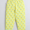 Girls 100% Cotton NA Nightsuit - Yellow