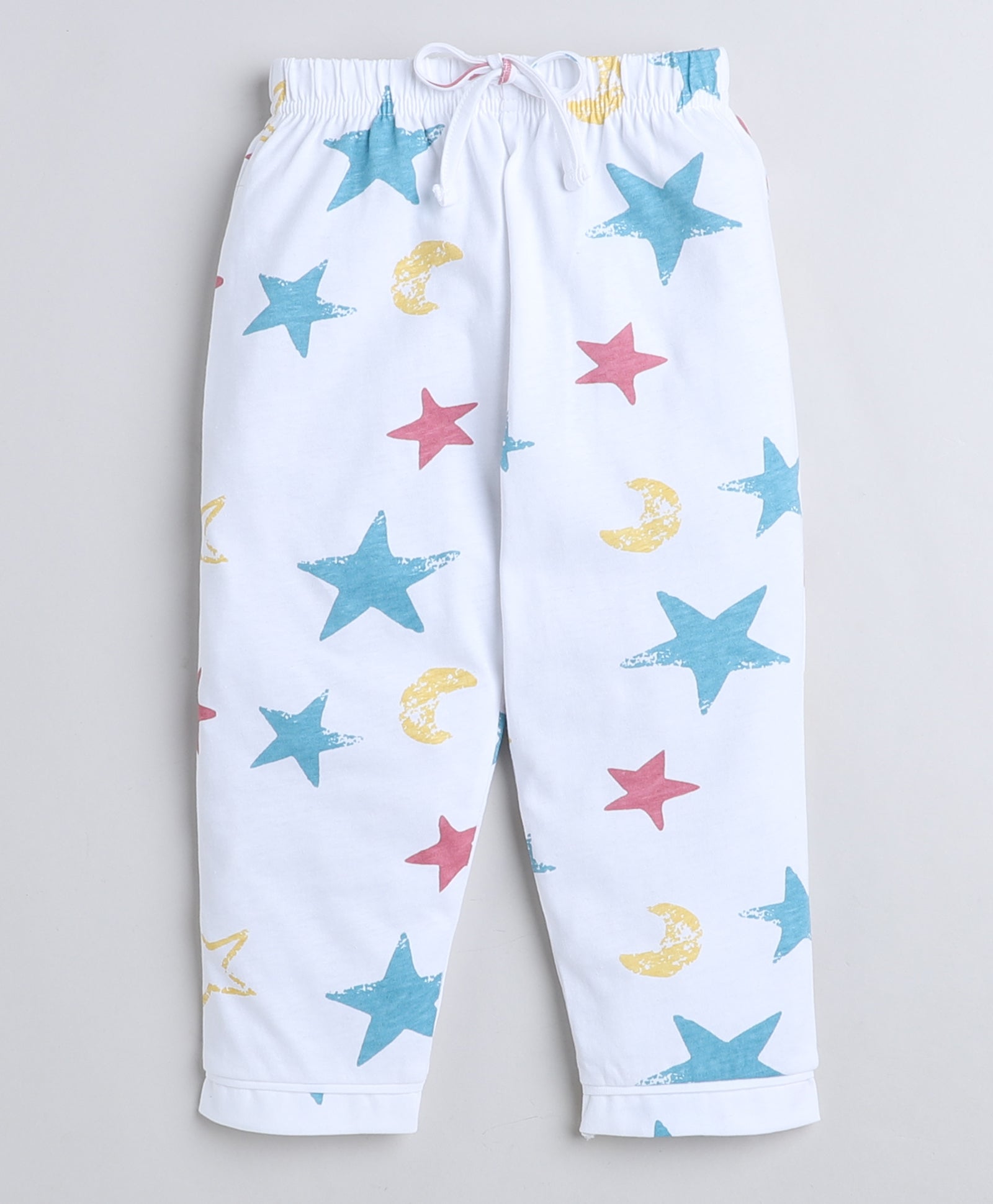 Boys 100% Cotton NA Nightsuit - White