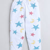 Boys 100% Cotton NA Nightsuit - White