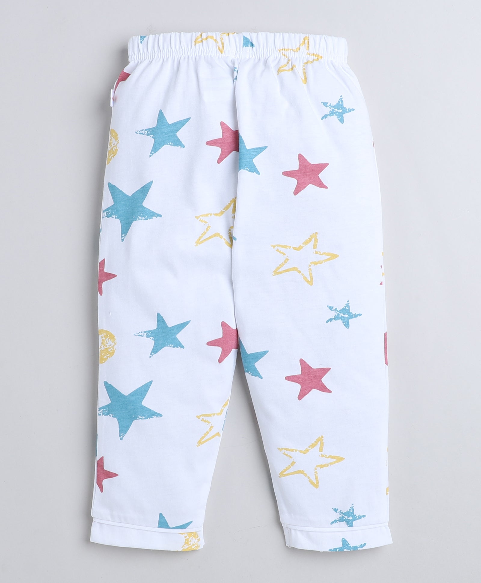 Boys 100% Cotton NA Nightsuit - White
