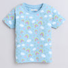 BUMZEE Powder Blue & Peach Girls Half Sleeves T-Shirts Pack Of 2