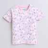 BUMZEE Pink & Yellow Girls Half Sleeves T-Shirts Pack Of 2