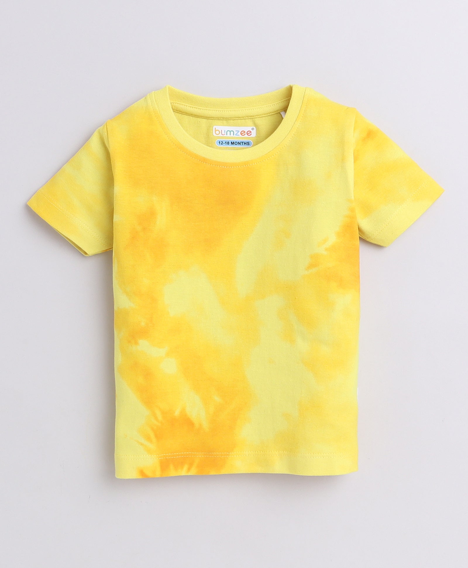 BUMZEE Pink & Yellow Girls Half Sleeves T-Shirts Pack Of 2