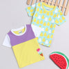 BUMZEE Mint & Yellow Girls Half Sleeves T-Shirts Pack Of 2