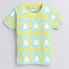 BUMZEE Mint & Yellow Girls Half Sleeves T-Shirts Pack Of 2