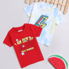 BUMZEE Blue & Red Boys Half Sleeves T-Shirts Pack Of 2