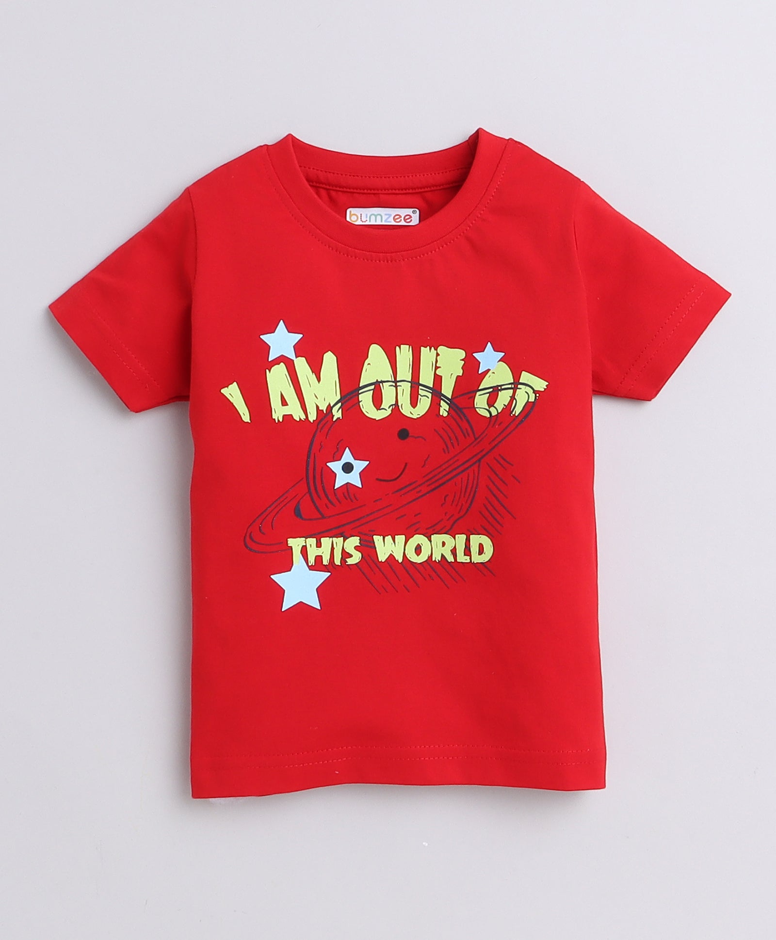 BUMZEE Blue & Red Boys Half Sleeves T-Shirts Pack Of 2