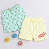BUMZEE Mint & Yellow Boys Shorts Pack Of 2