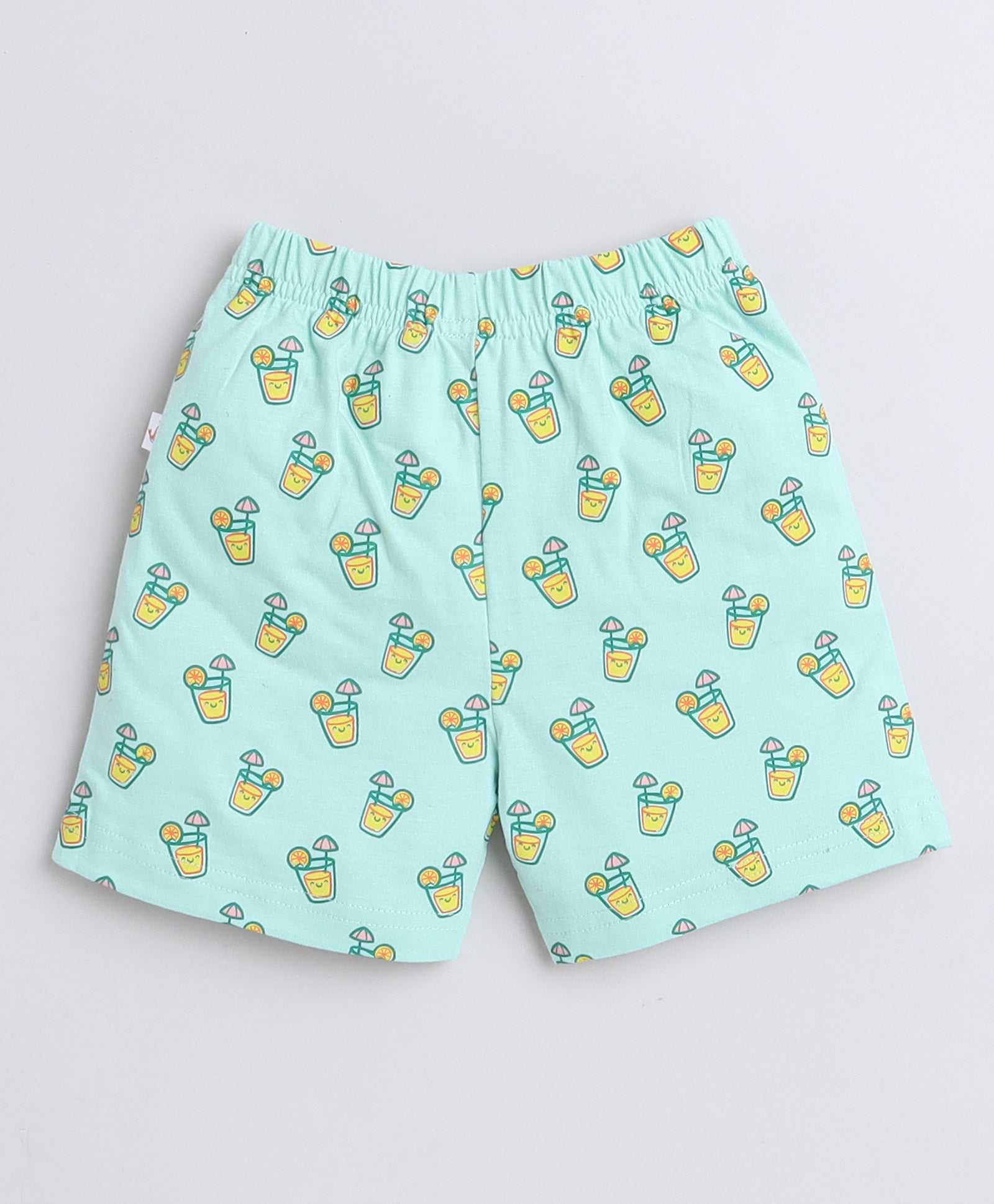 BUMZEE Mint & Yellow Boys Shorts Pack Of 2