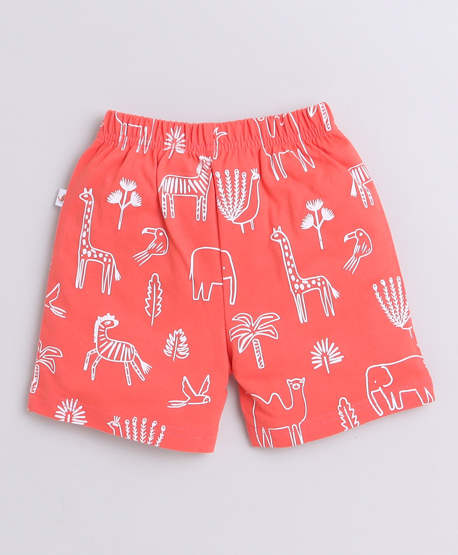 BUMZEE Navy & Coral Boys Shorts Pack Of 2