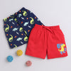 BUMZEE Navy & Red Boys Shorts Pack Of 2