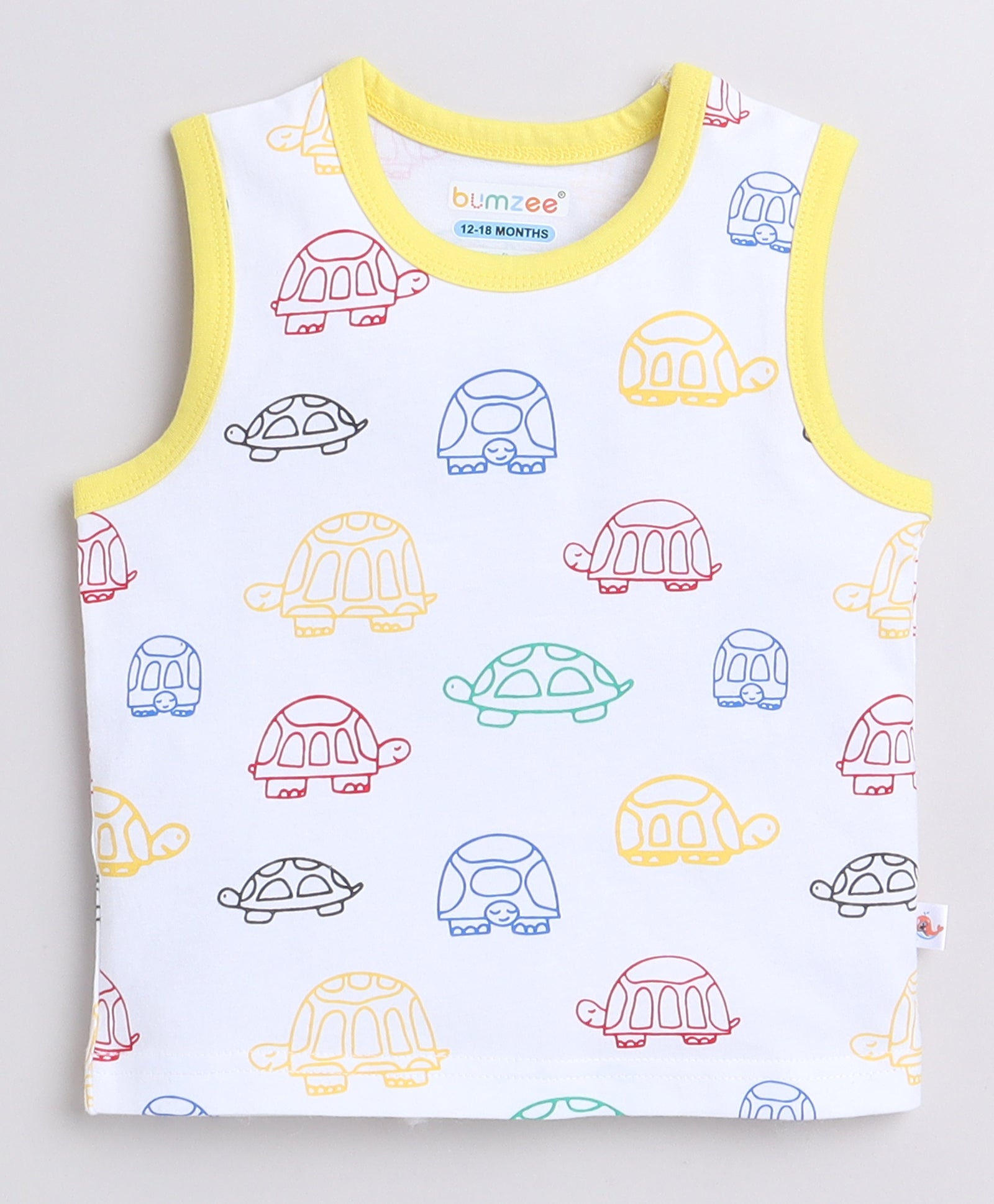 BUMZEE Blue & White Boys Sleeveless T-Shirts Pack Of 2