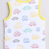 BUMZEE Blue & White Boys Sleeveless T-Shirts Pack Of 2