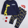 Boys 100% Cotton NA T-Shirt & Pyjama Set - Navy
