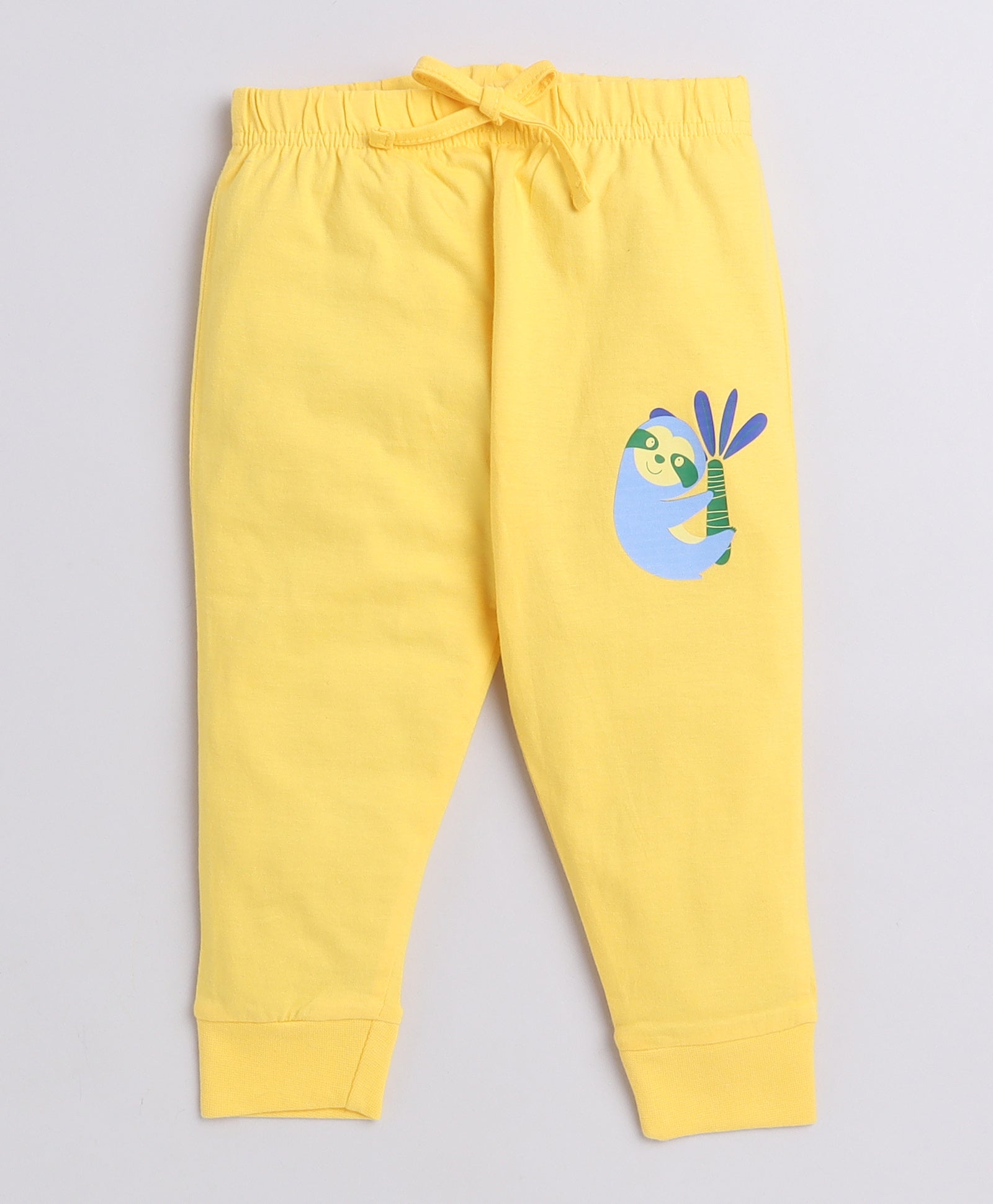 Boys 100% Cotton NA T-Shirt & Pyjama Set - Yellow