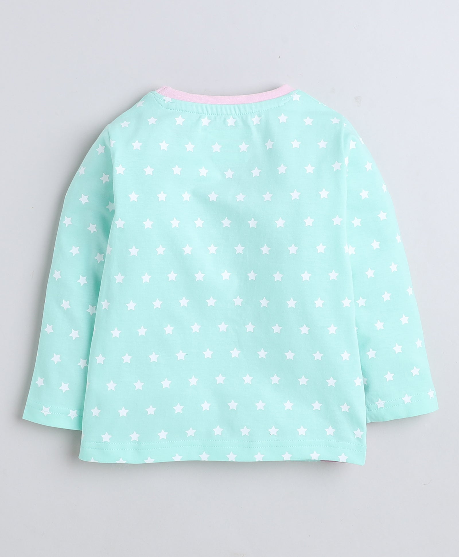 Girls 100% Cotton NA T-Shirt & Pyjama Set - Mint Green