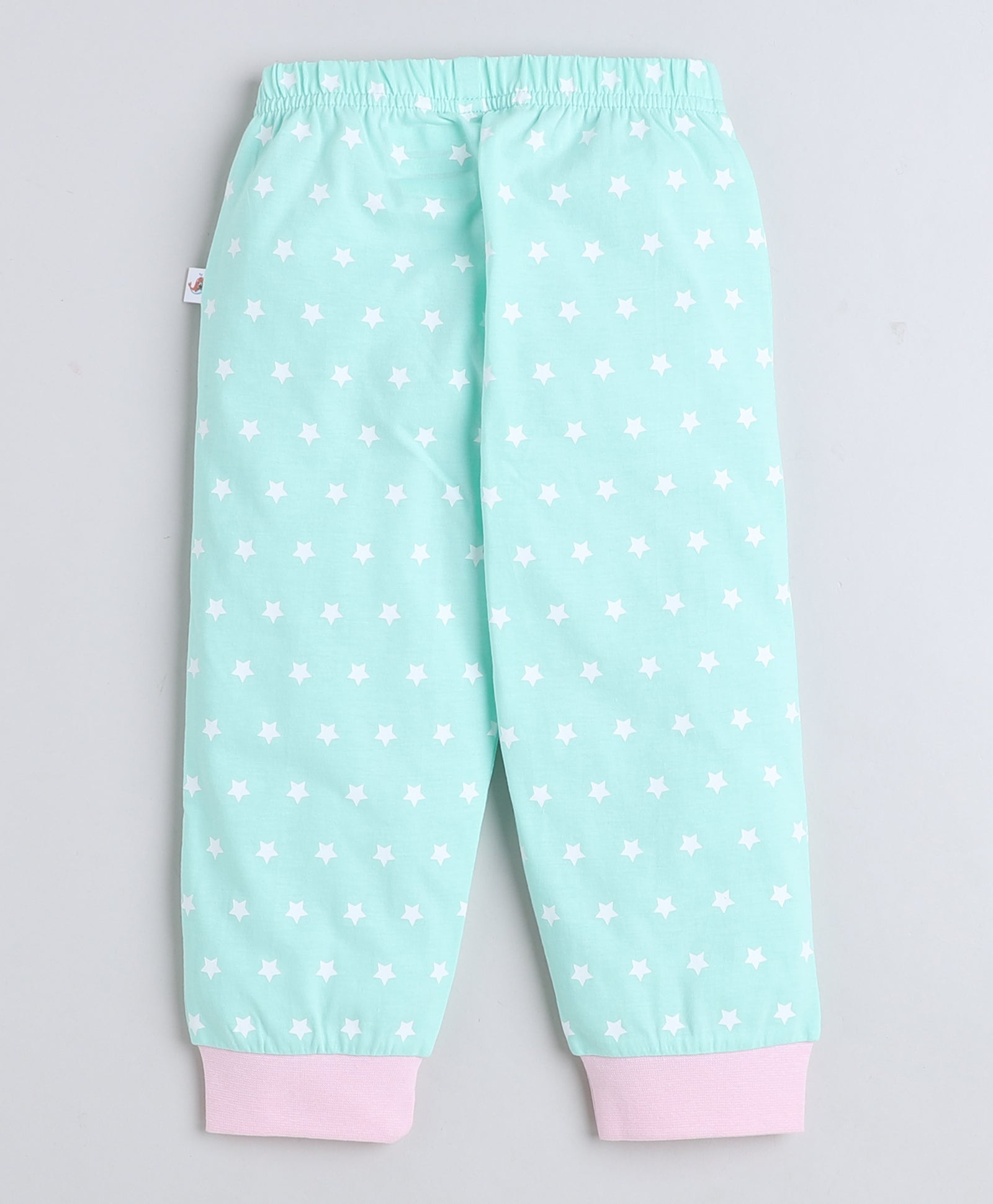 Girls 100% Cotton NA T-Shirt & Pyjama Set - Mint Green