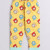 Boys 100% Cotton NA T-Shirt & Pyjama Set - Mint & Yellow