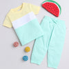 Boys 100% Cotton NA T-Shirt & Pyjama Set - Mint & Yellow
