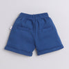 BUMZEE Navy & White Boys Full Sleeves Shirt Waistcoat & Short Set With Applique Bow