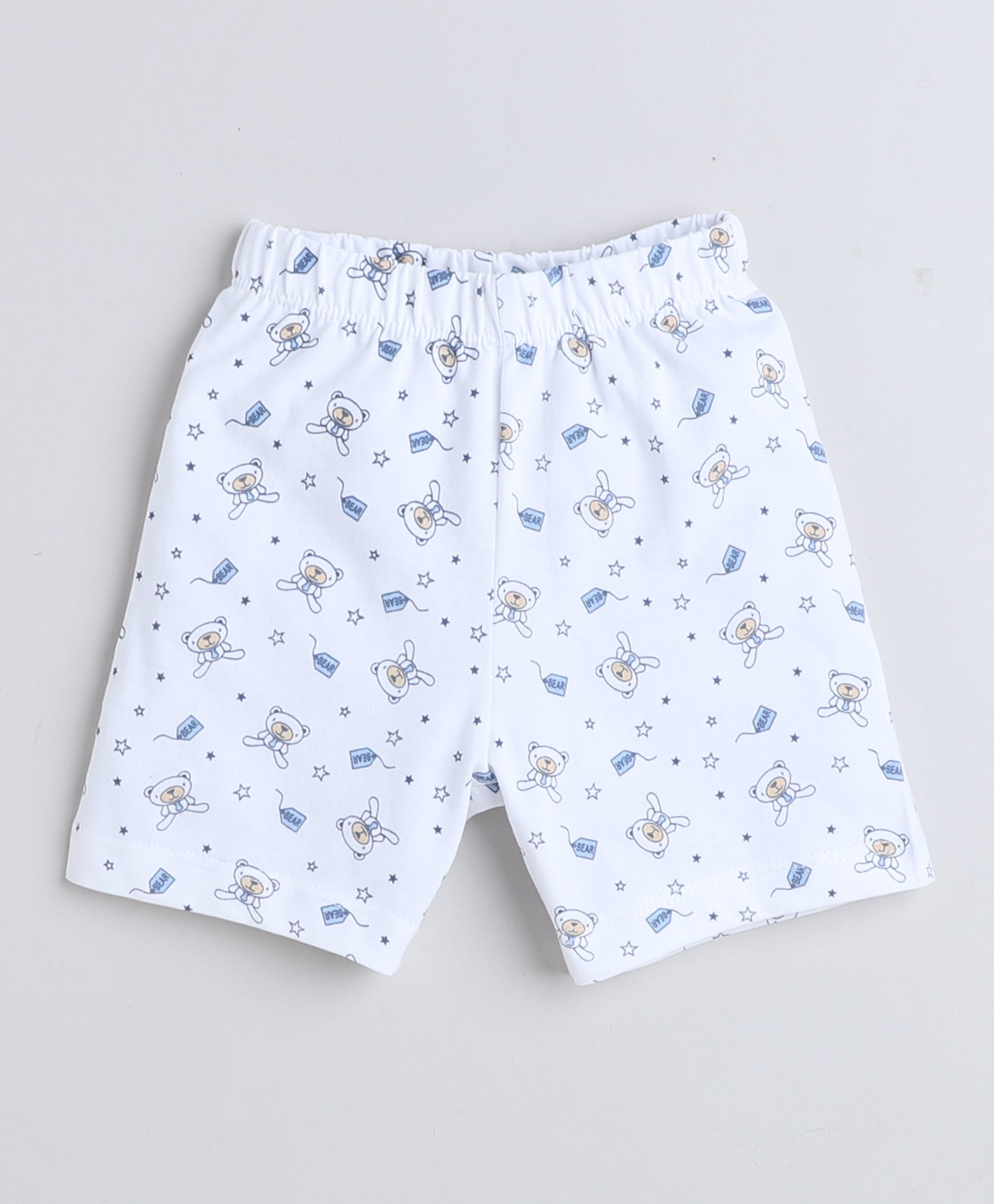 BUMZEE Sky Blue & White Boys Half Sleeves T-Shirt & Short Set