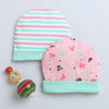 Girls 100% Cotton NA Cap - Mint Green & Peach