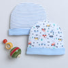Boys 100% Cotton NA Cap - Sky Blue & White