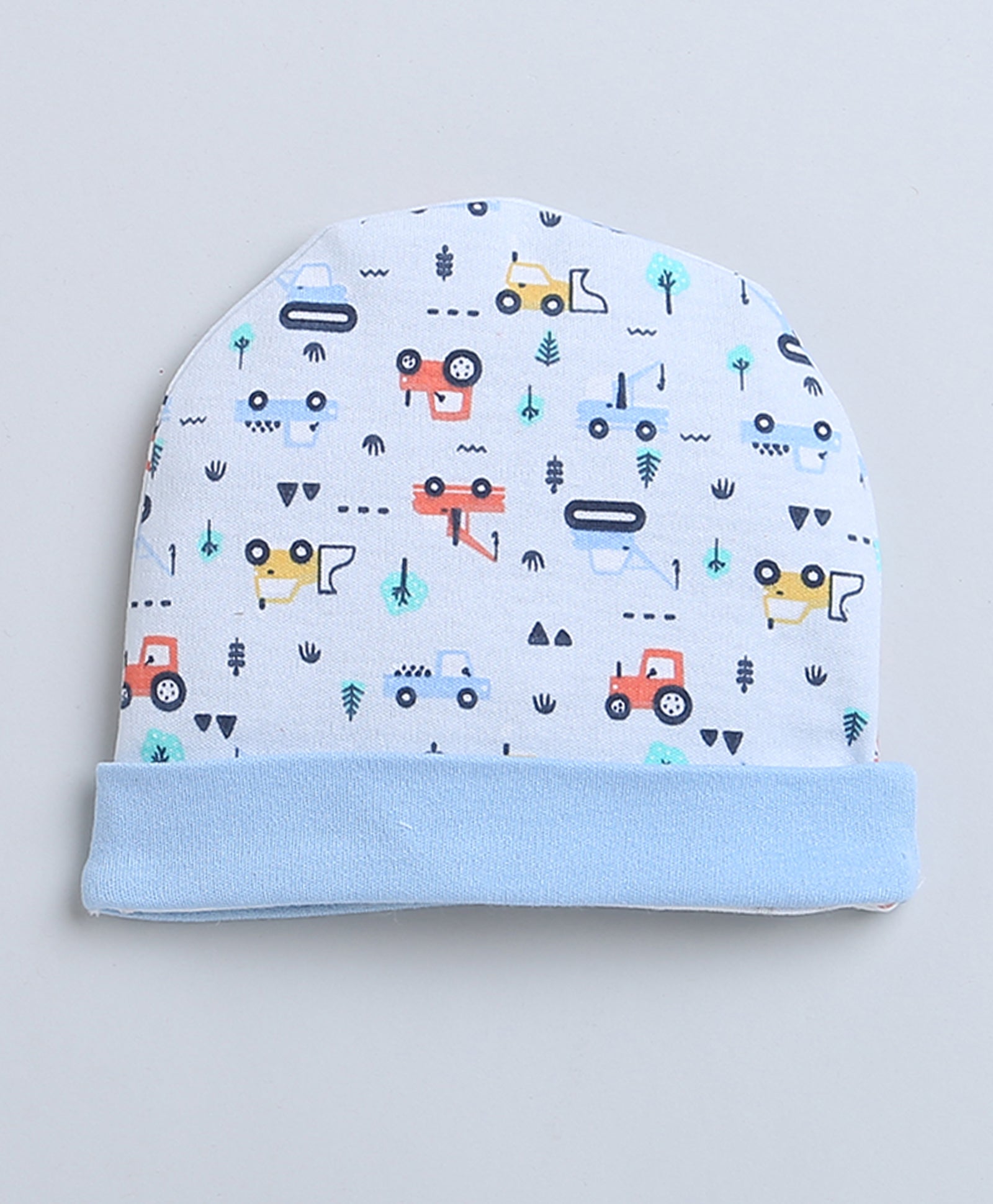 Boys 100% Cotton NA Cap - Sky Blue & White