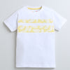 BUMZEE White & Yellow Boys Half Sleeves T-Shirt & Short Set