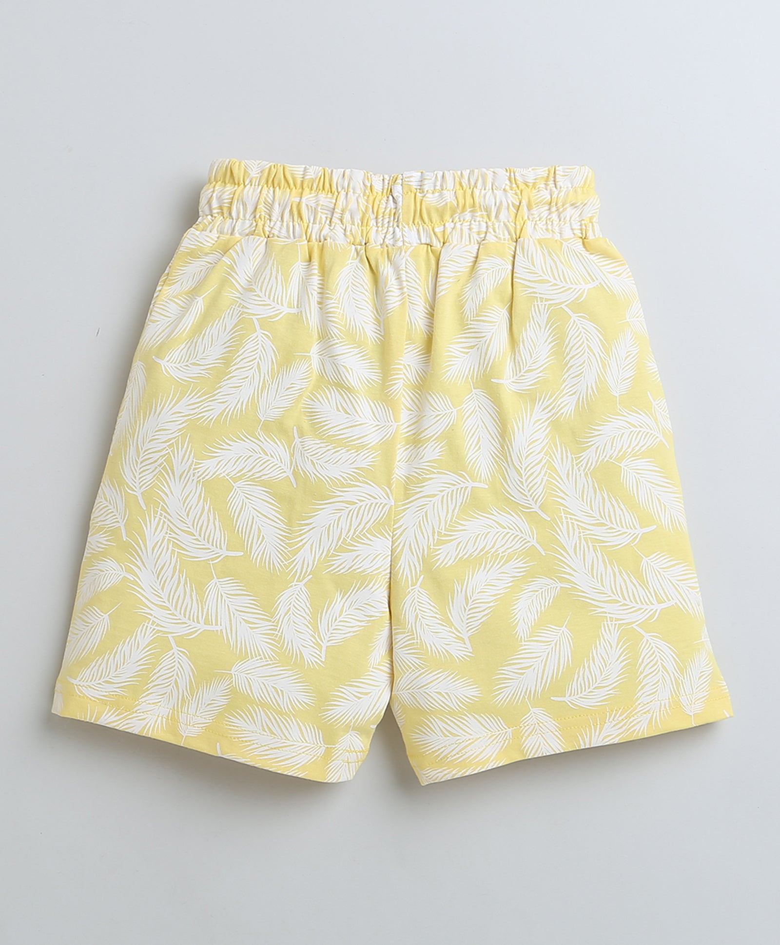 BUMZEE White & Yellow Boys Half Sleeves T-Shirt & Short Set