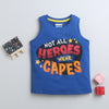 BUMZEE Royal Blue Boys Sleeveless T-Shirt