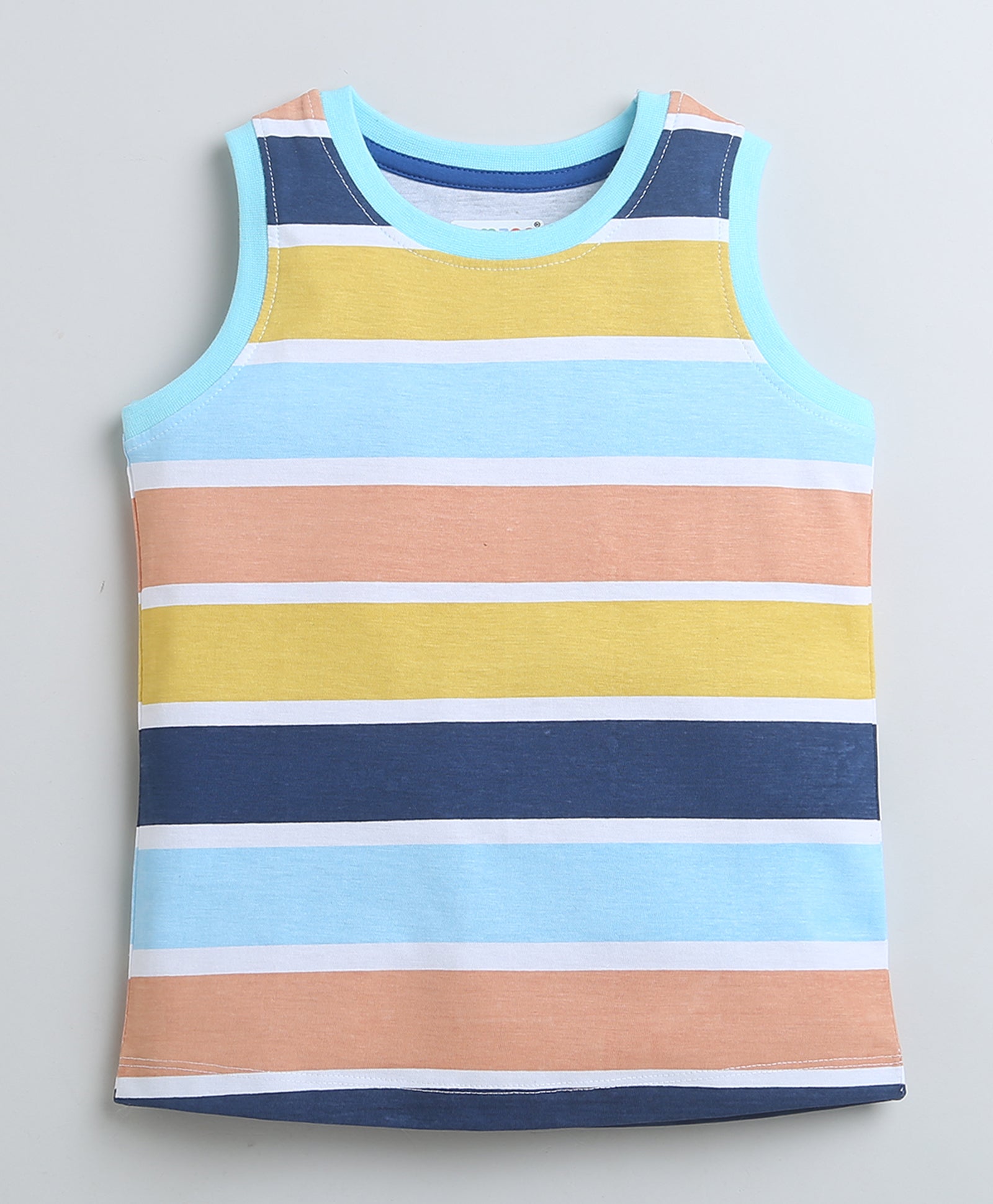 BUMZEE Blue Boys Sleeveless T-Shirt
