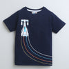 BUMZEE Navy Boys Half Sleeves T-Shirt