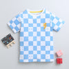 BUMZEE White & Blue Boys Half Sleeves T-Shirt